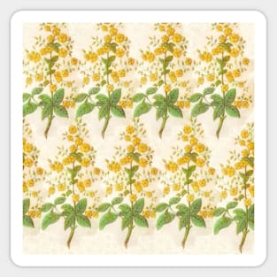 Yellow Floral Pattern Sticker